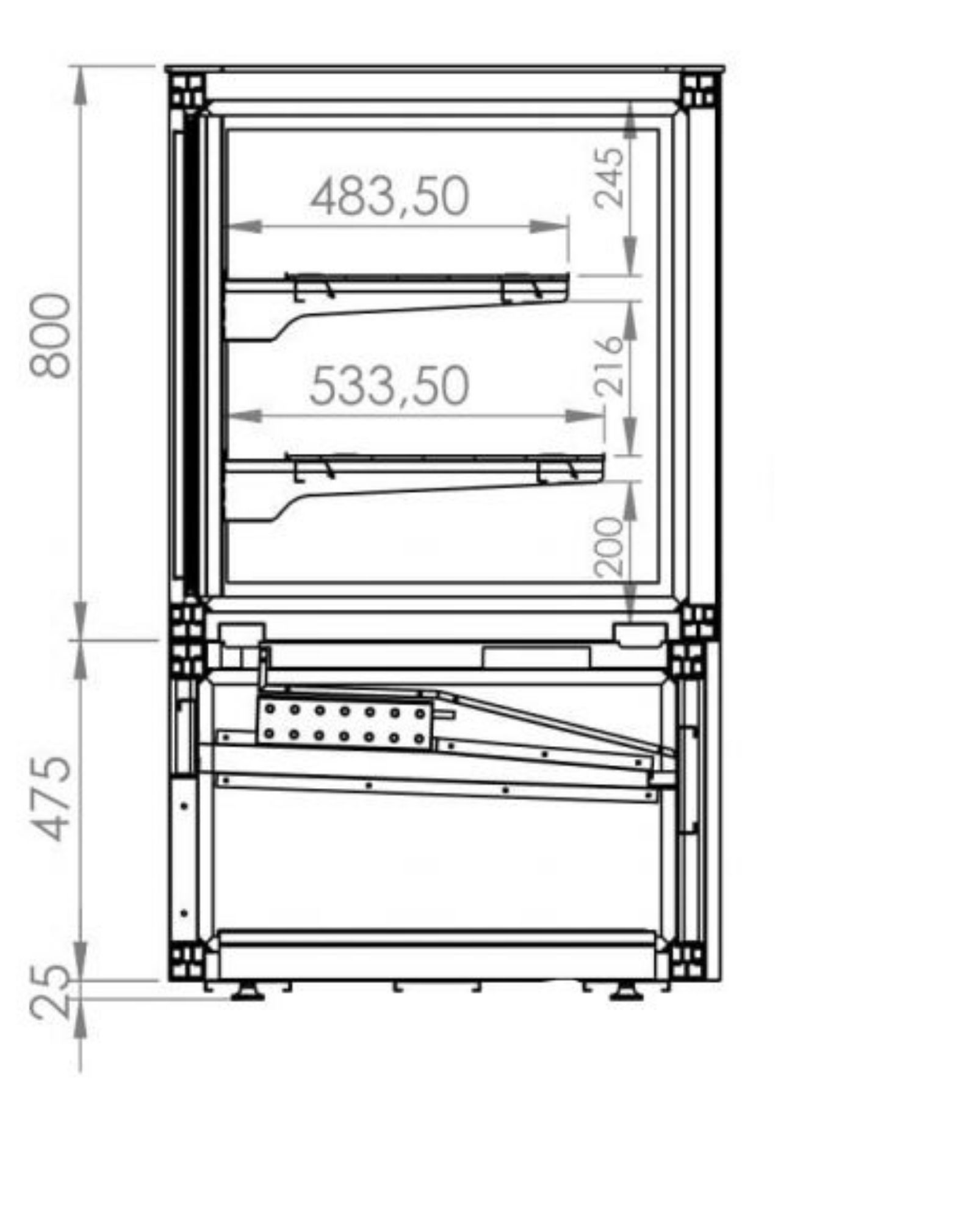 Picture of CombiSteel Cold Display Patisserie 600 Litre