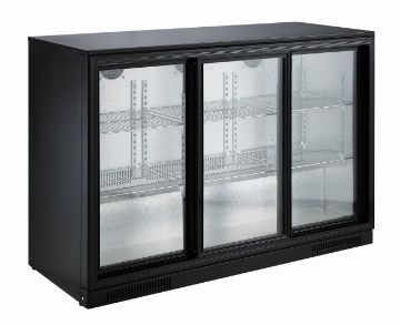 Picture of CombiSteel Backbar Cooler Black 3 Sliding Glass Doors