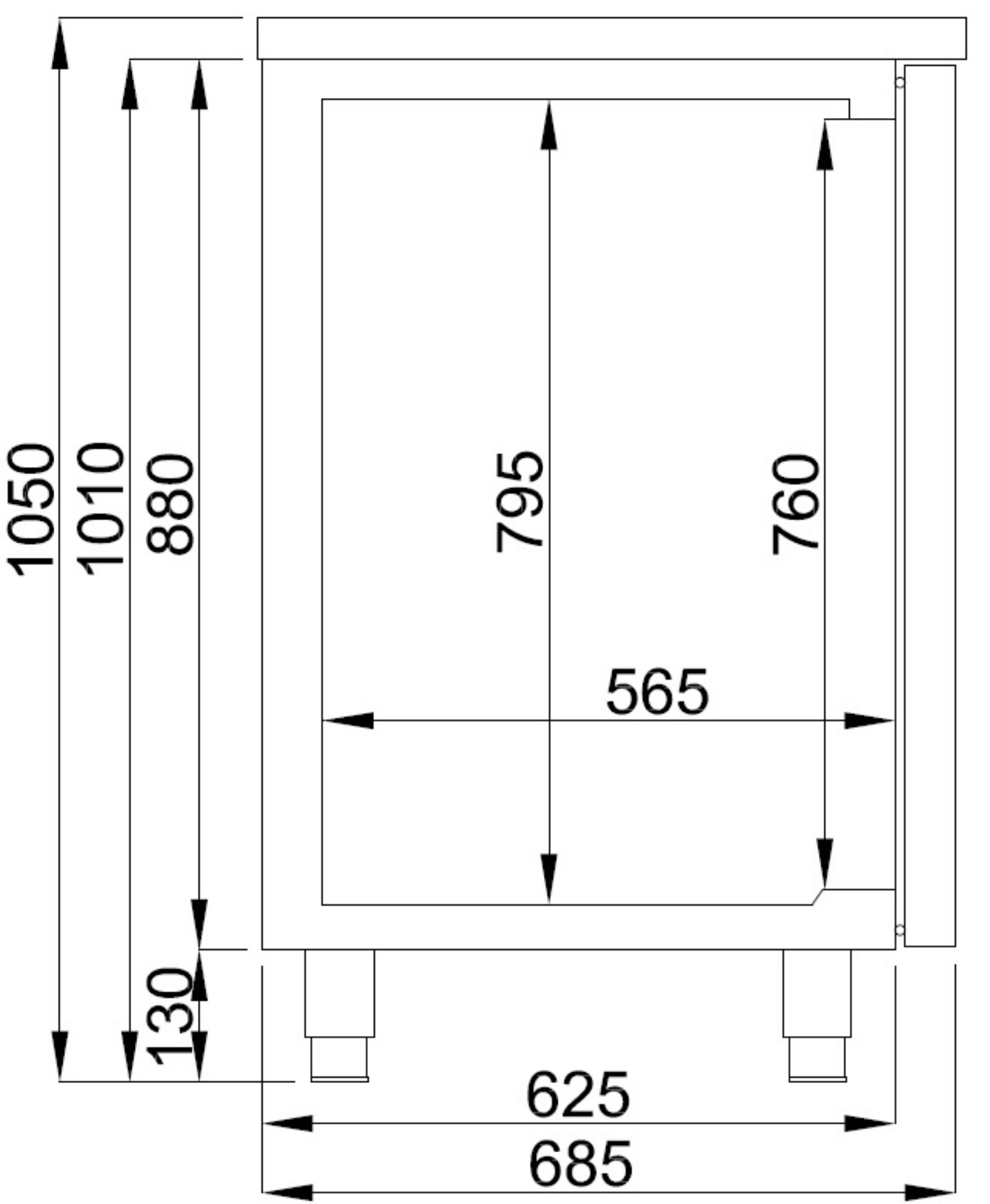 Picture of CombiSteel Beer Counter 3 Doors 1 Sink Left Motor