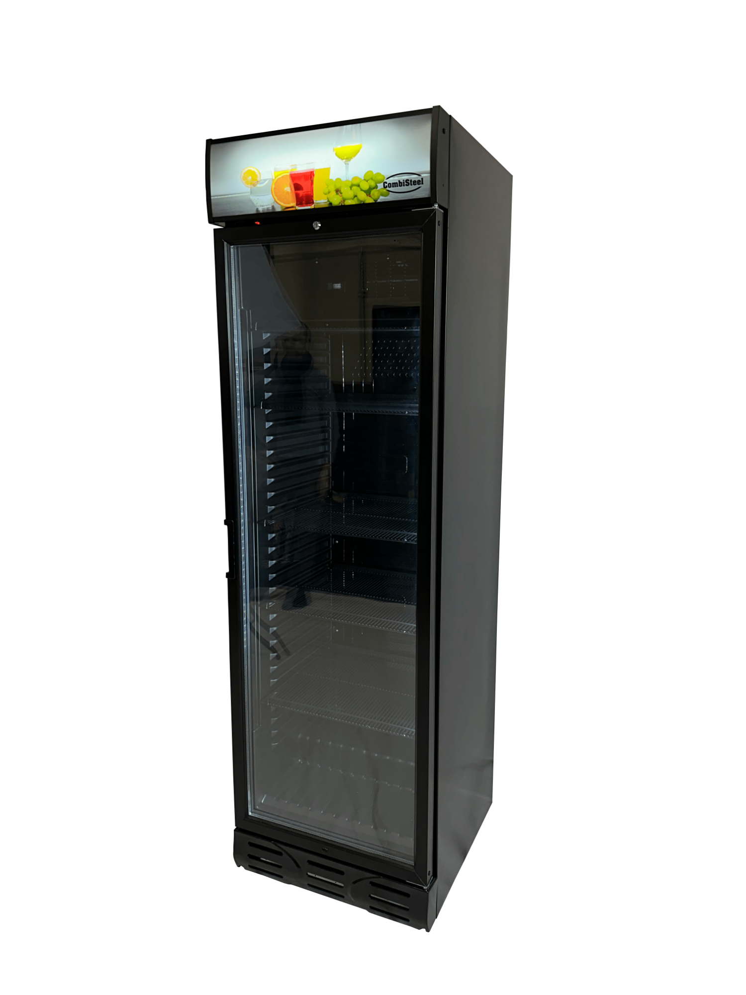 Picture of CombiSteel Refrigerator 1 Glass Door Black 382L