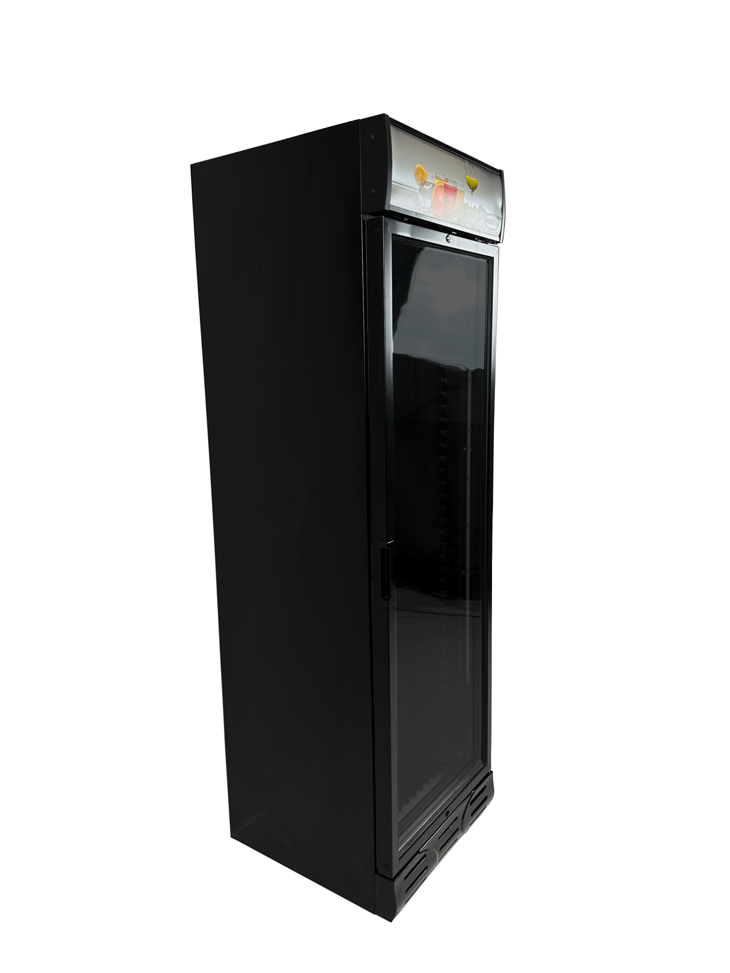 Picture of CombiSteel Refrigerator 1 Glass Door Black 382L