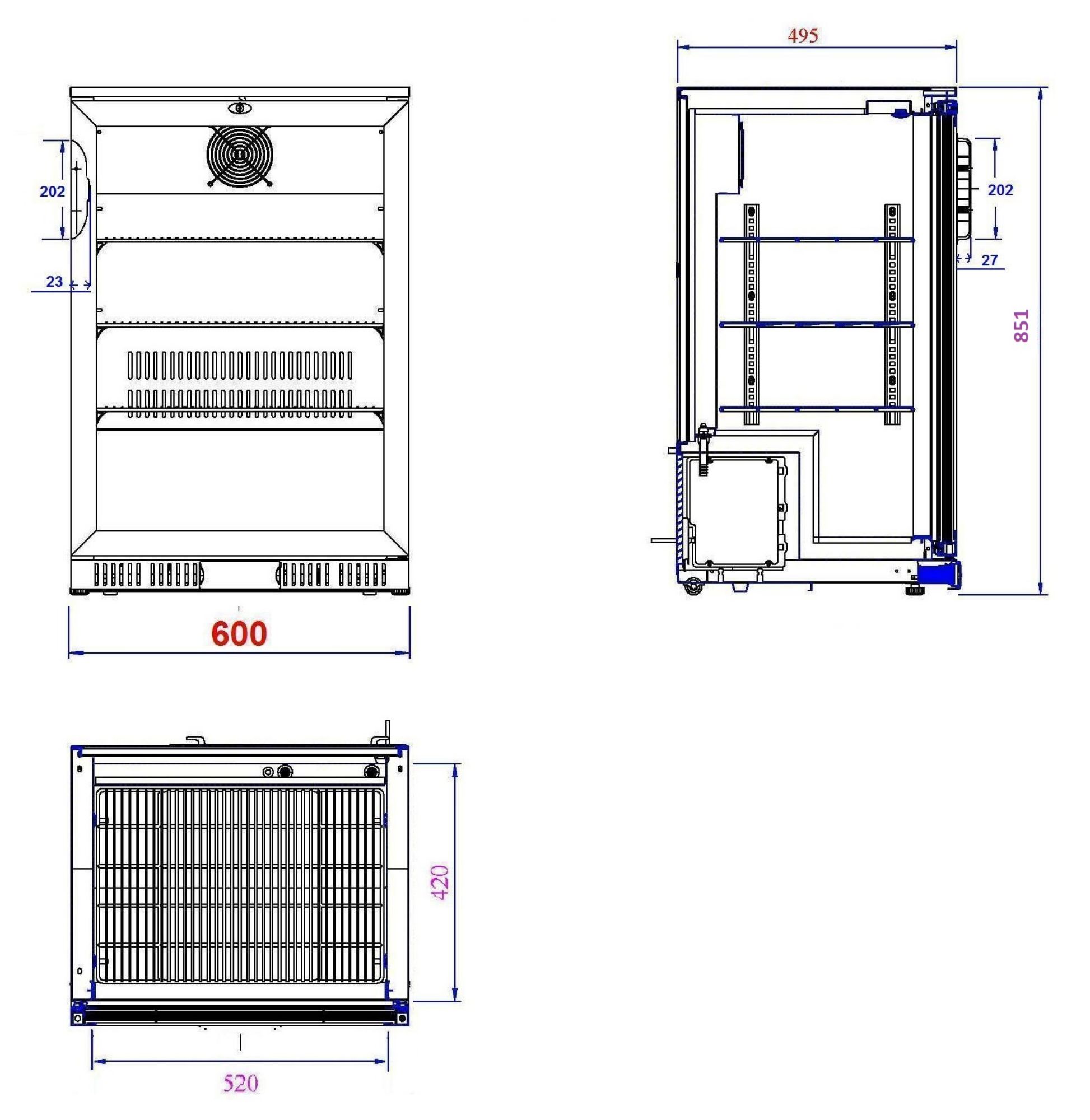 Picture of CombiSteel Backbar Cooler Black 1 Door