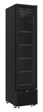 Picture of CombiSteel Single Glass Door Display Refrigerator Black 348Litre