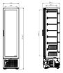 Picture of CombiSteel Upright Glass Door Freezer 221 Lt Black