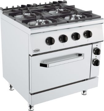 Picture of CombiSteel Base 900 Freestanding Gas Stove 4 Burner With 6 kW Electric Oven