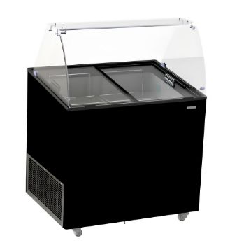 Picture of CombiSteel Ice Cream Display Corisca Black 6x5 Litre