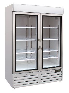 Picture of CombiSteel White 2 Glass Doors Display Freezer