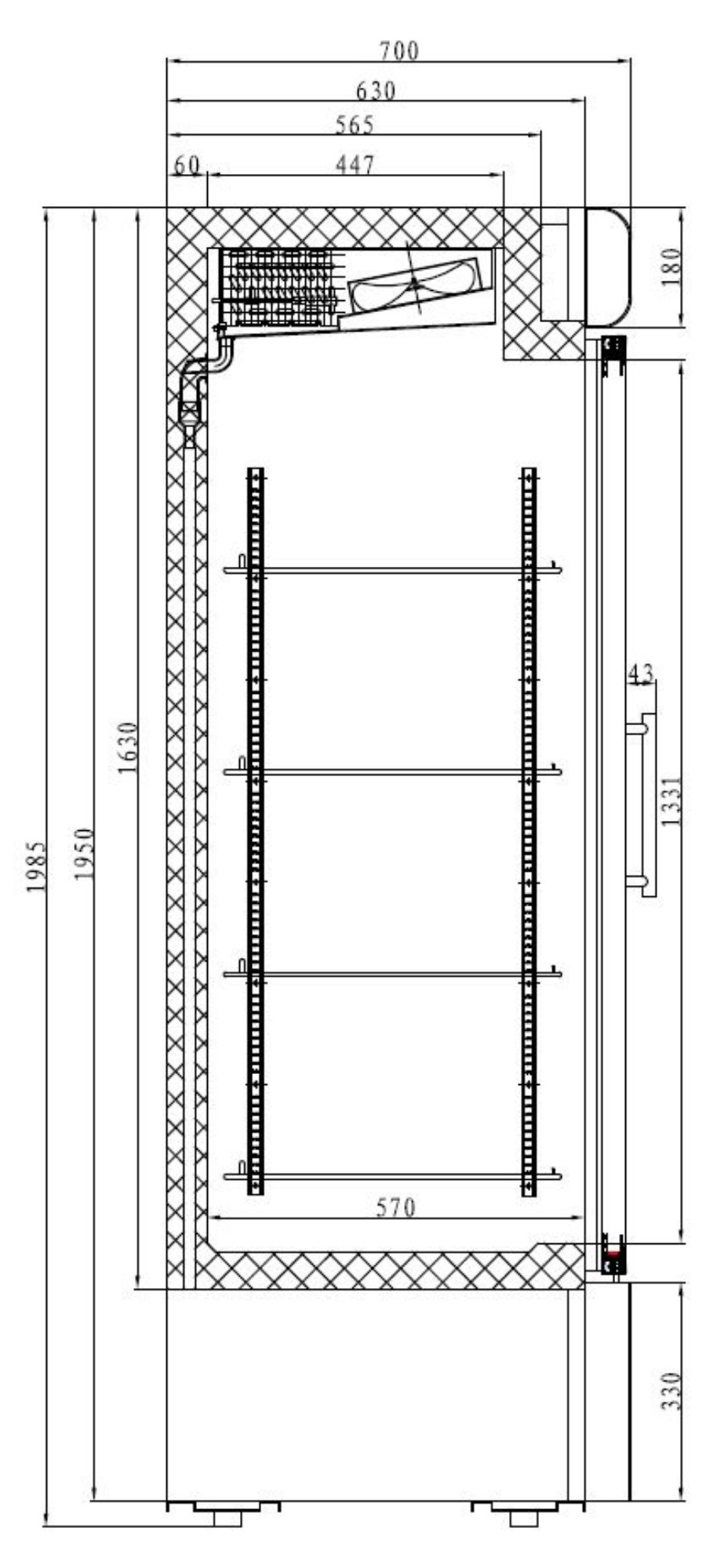 Picture of CombiSteel White 2 Glass Doors Display Freezer