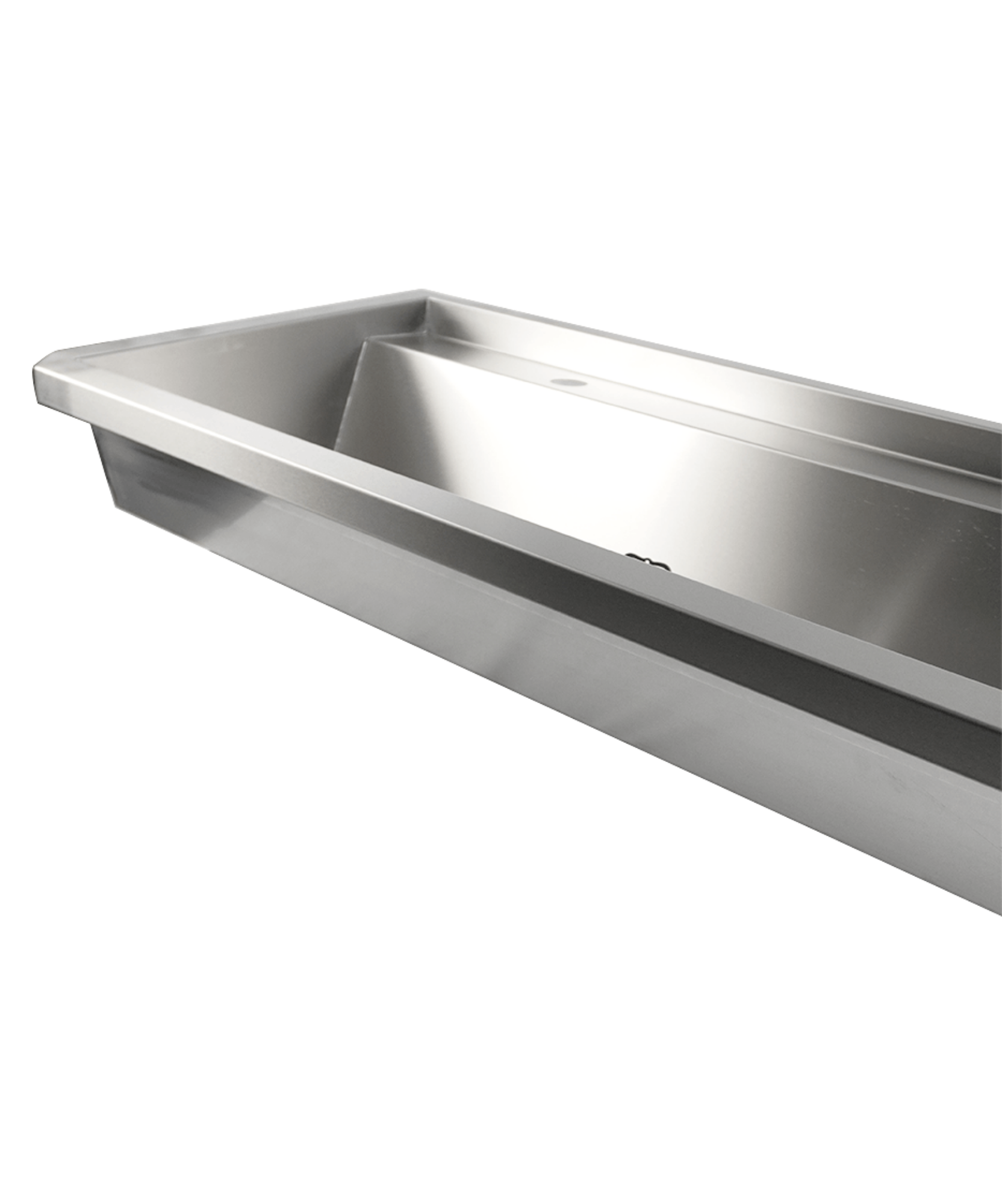 Picture of CombiSteel Stainless Steel Wash Basin 1 Tap 2400Mm Drain Plug And Splash Shield Included