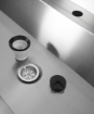 Picture of CombiSteel Stainless Steel Wash Basin 1 Tap 2400Mm Drain Plug And Splash Shield Included