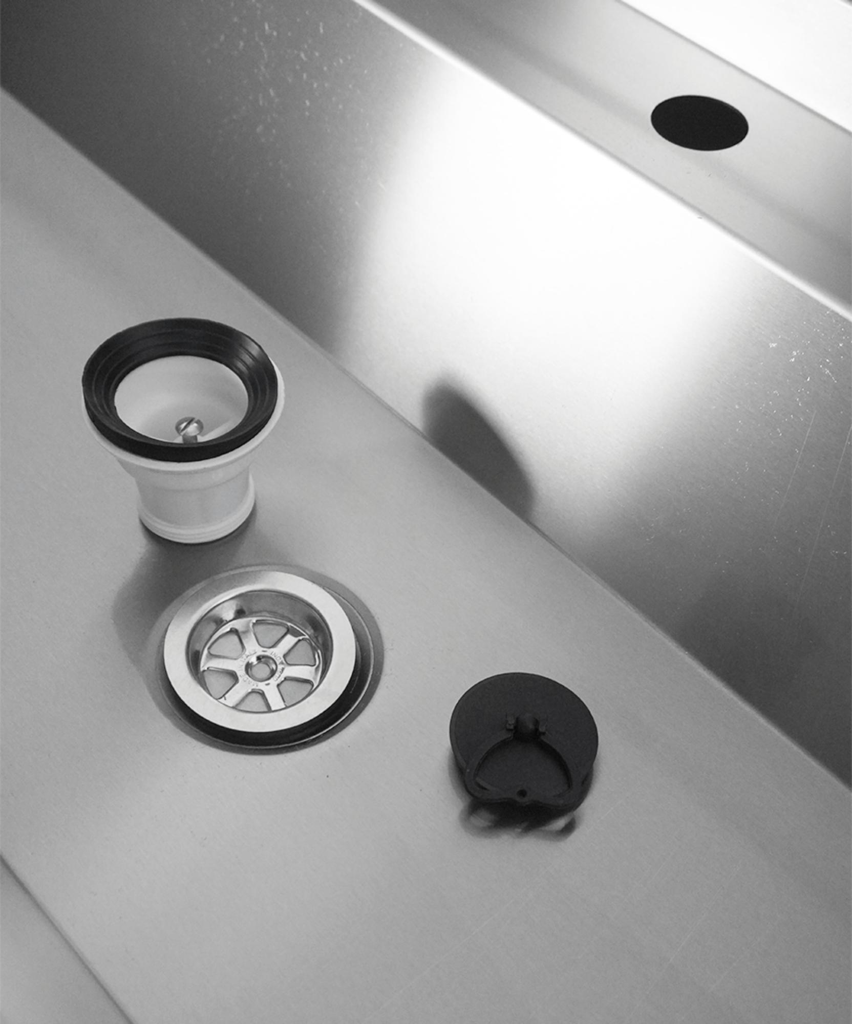Picture of CombiSteel Stainless Steel Wash Basin 1 Tap 2400Mm Drain Plug And Splash Shield Included