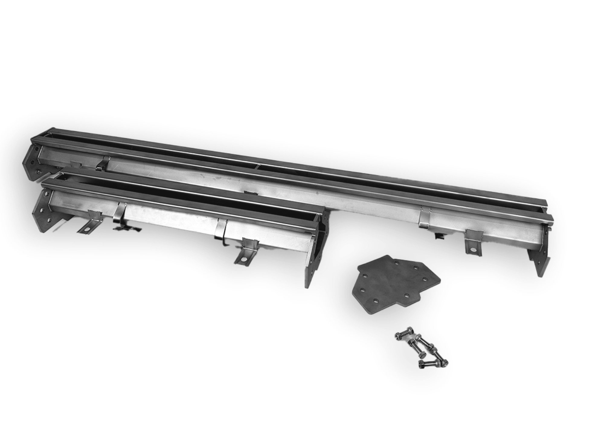 Picture of CombiSteel Stainless Steel Drain 300x265 with 2 Exits for Slotted Chanel