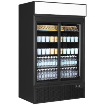 Picture of Tefcold FSC1200S BLACK Glass Door Merchandiser