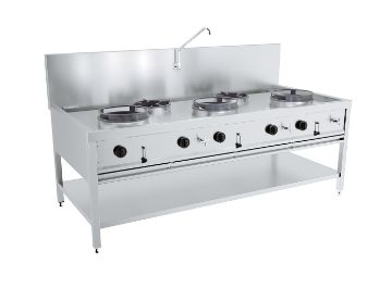 Picture of GAS WOK TABLE 3X17KW + 2X9KW