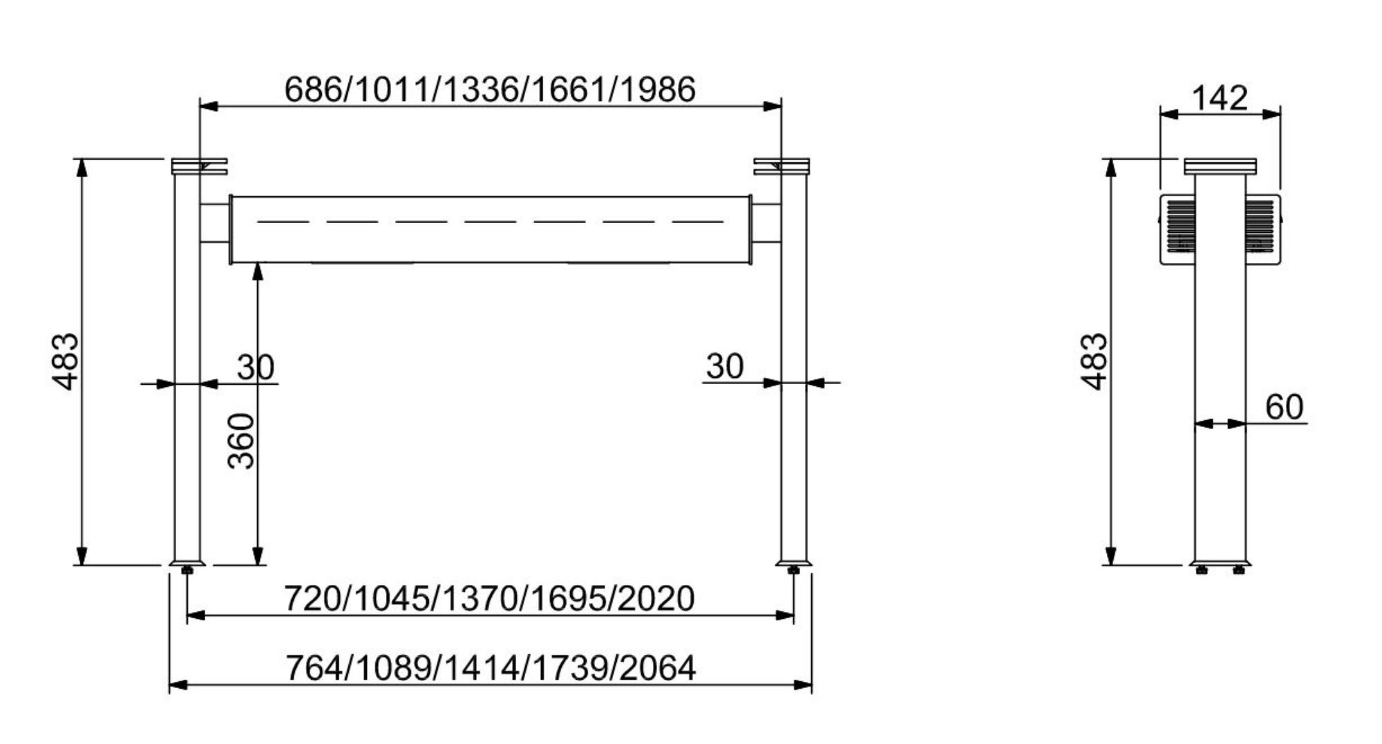 Picture of LIGHTING BAR WITH CERAMIC HEATING 4/1