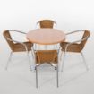 Picture of Bolero Aluminium and Natural Wicker Chair (Pack of 4)