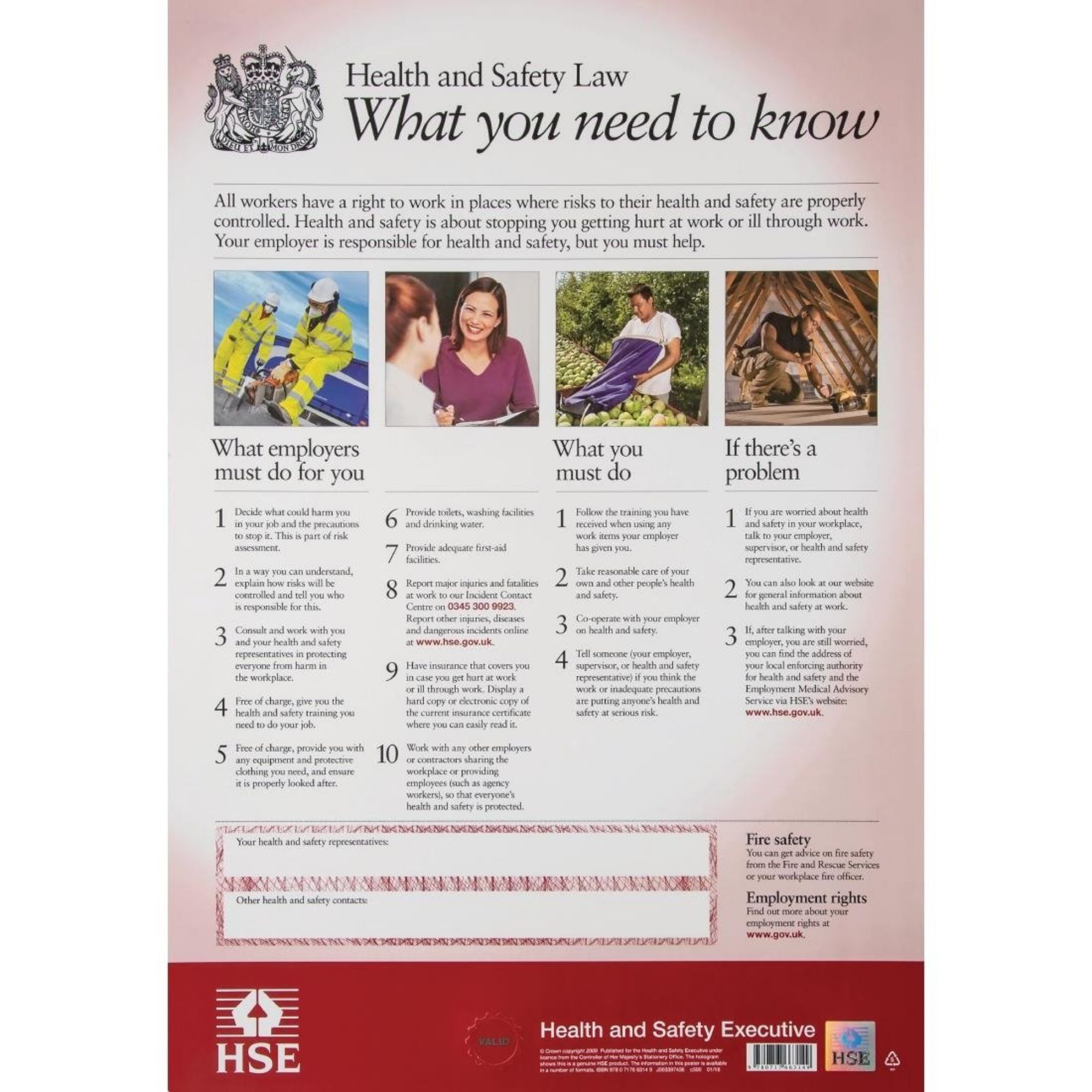Picture of Health & Safety Law Poster A2