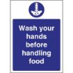 Picture of Vogue Wash hands Before Handling Food Sign