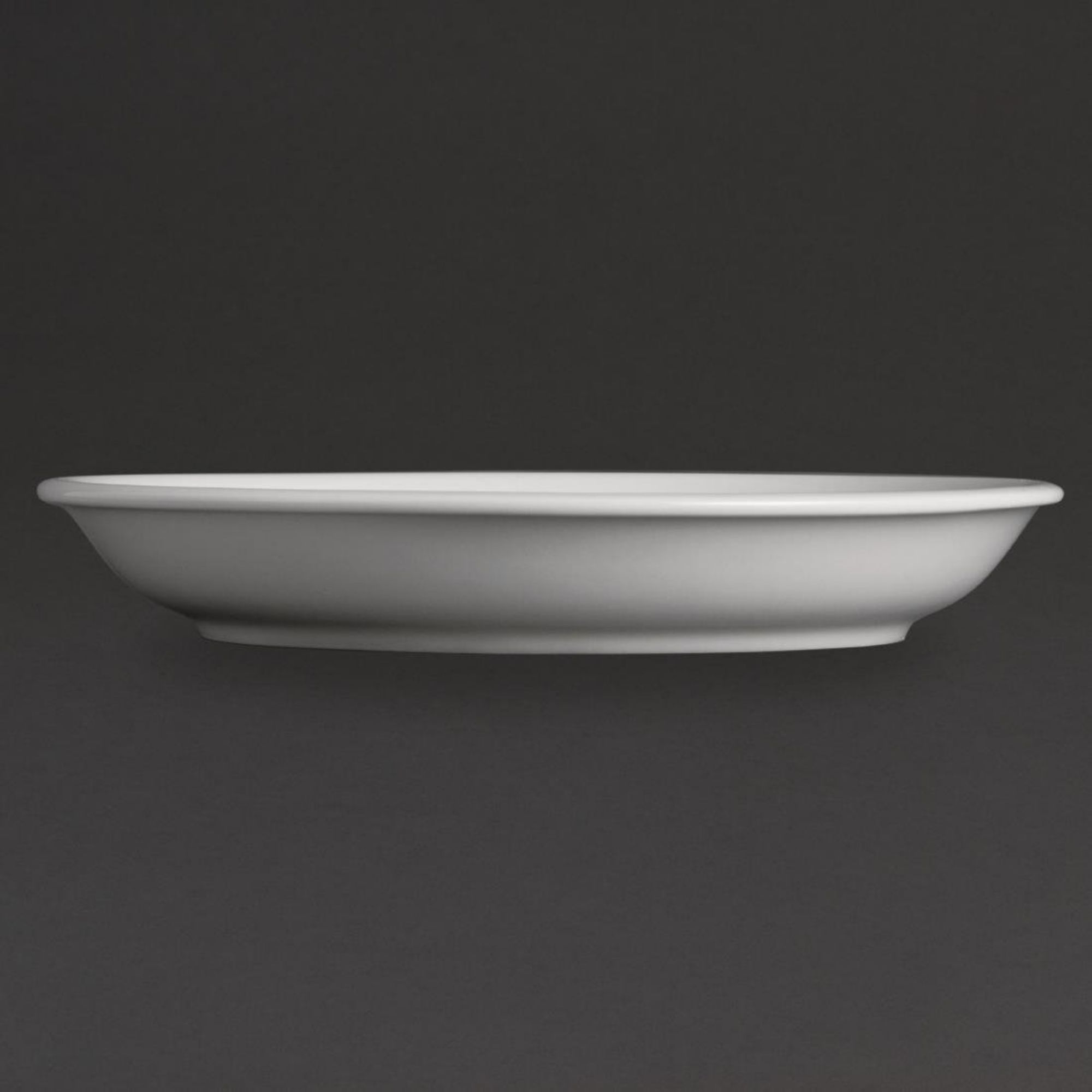 Picture of Olympia Whiteware Cappuccino Saucers 180mm (Pack of 12)