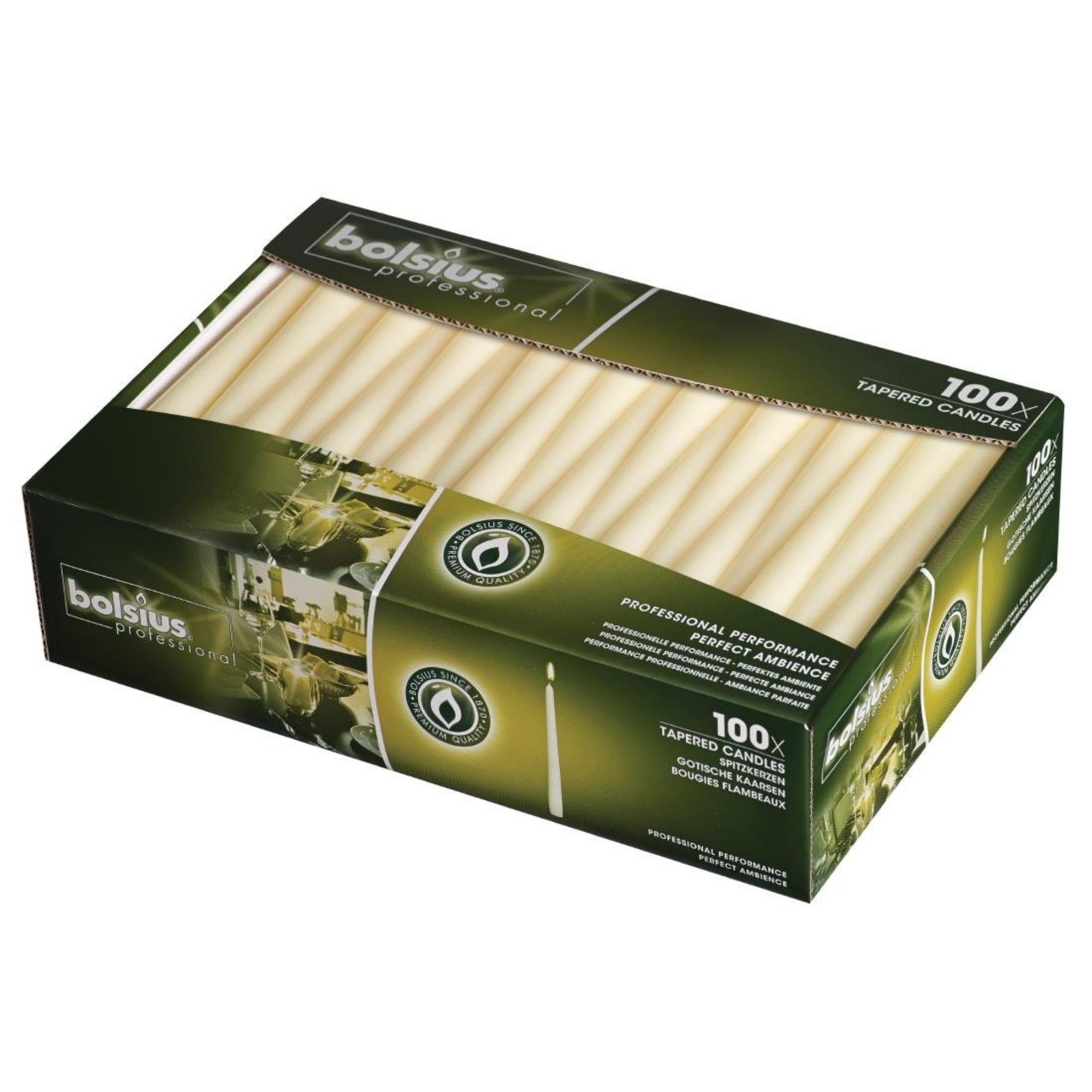 Picture of Tapered Ivory 10inch Candles (Pack of 100)