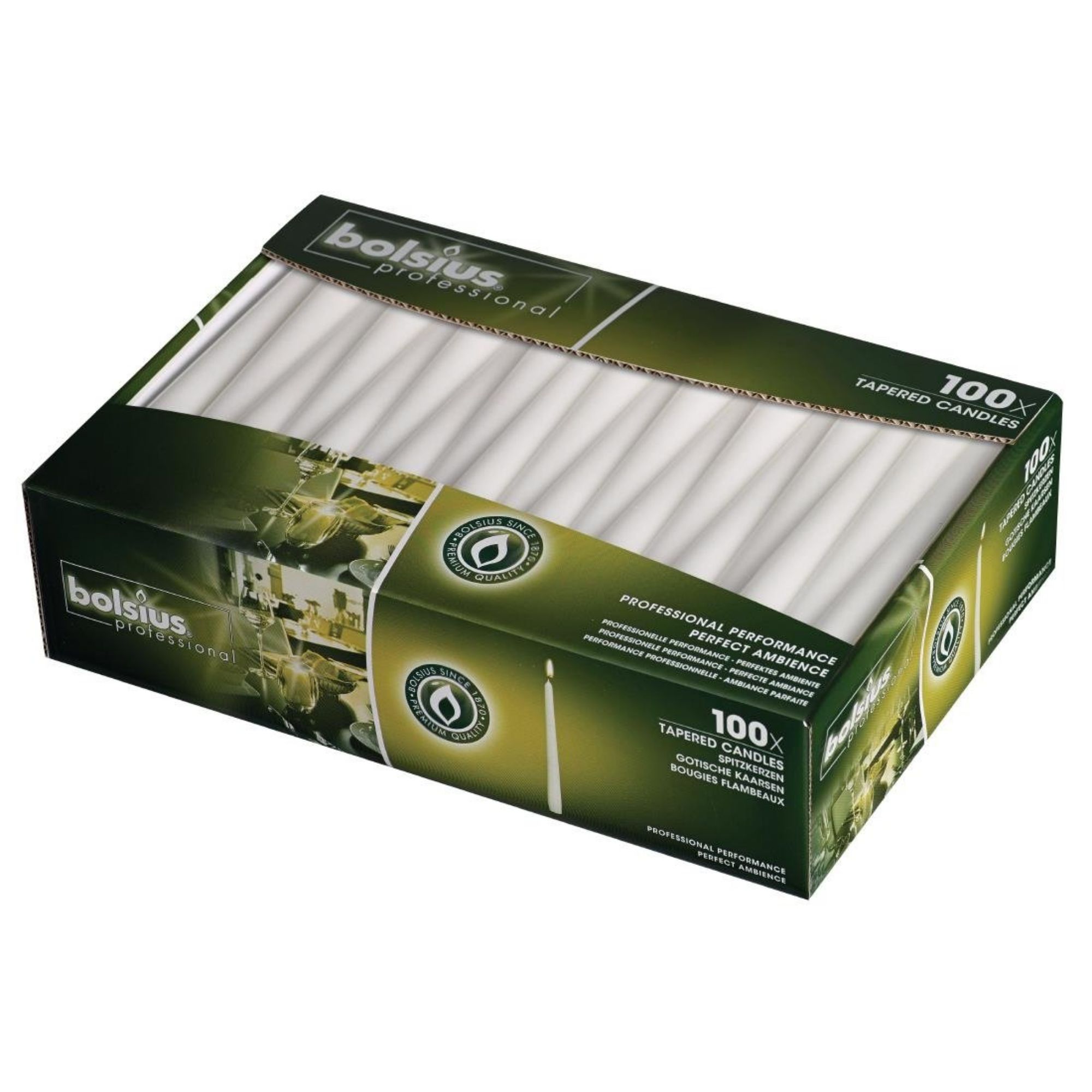 Picture of Tapered White 10inch Candles (Pack of 100)