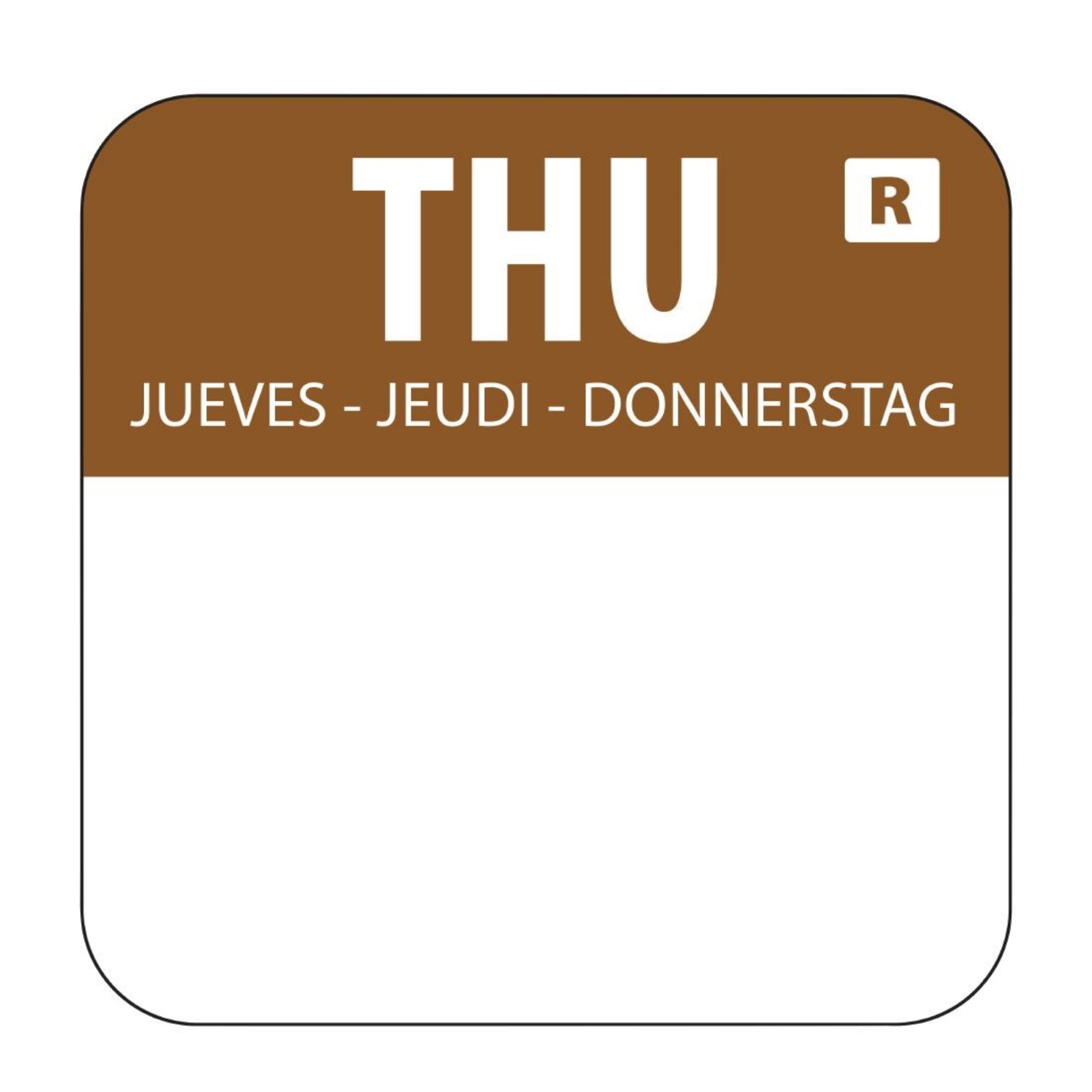 Picture of Hygiplas Removable Colour Coded Food Labels Thursday (Pack of 1000)