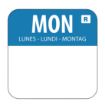 Picture of Hygiplas Removable Colour Coded Food Labels Monday (Pack of 1000)
