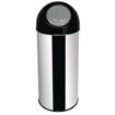 Picture of Bolero Stainless Steel Push Top Bullet Bin Silver 40Ltr