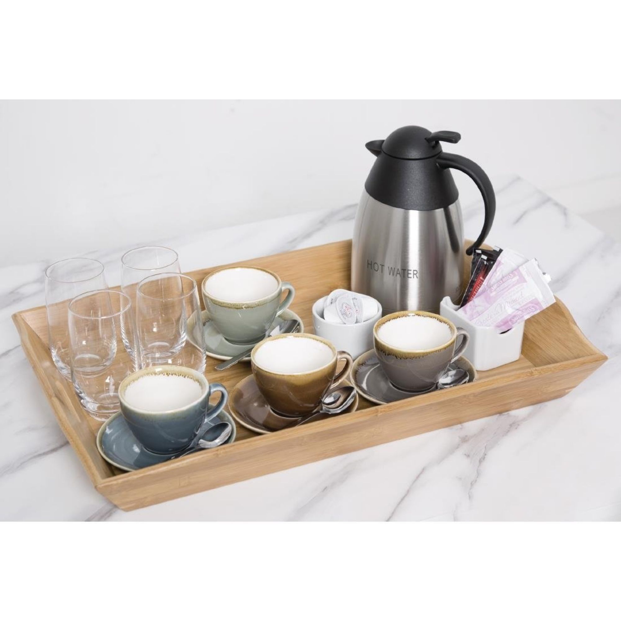 Picture of Olympia Kiln Cappuccino Cups Smoke 230ml (Pack of 6)