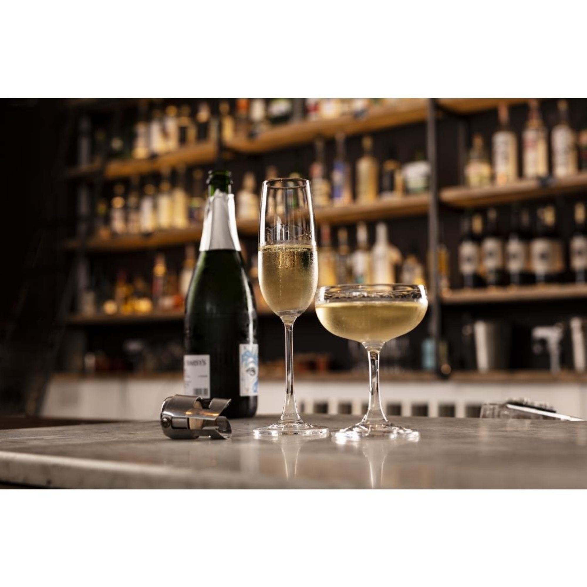 Picture of Olympia Bar Collection Crystal Champagne Saucers 200ml (Pack of 6)