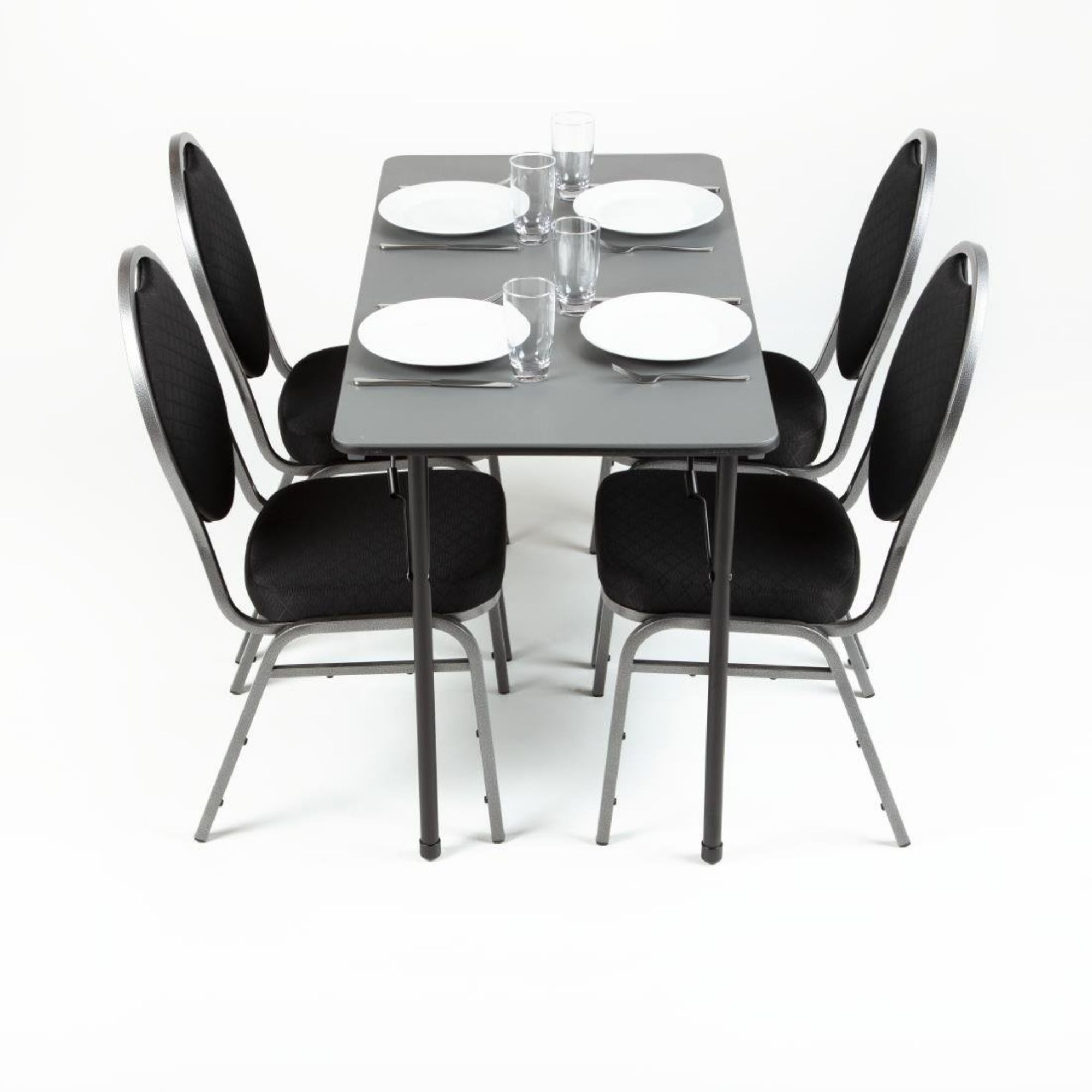 Picture of Bolero ABS Rectangular Folding Table Grey 4ft (Single)