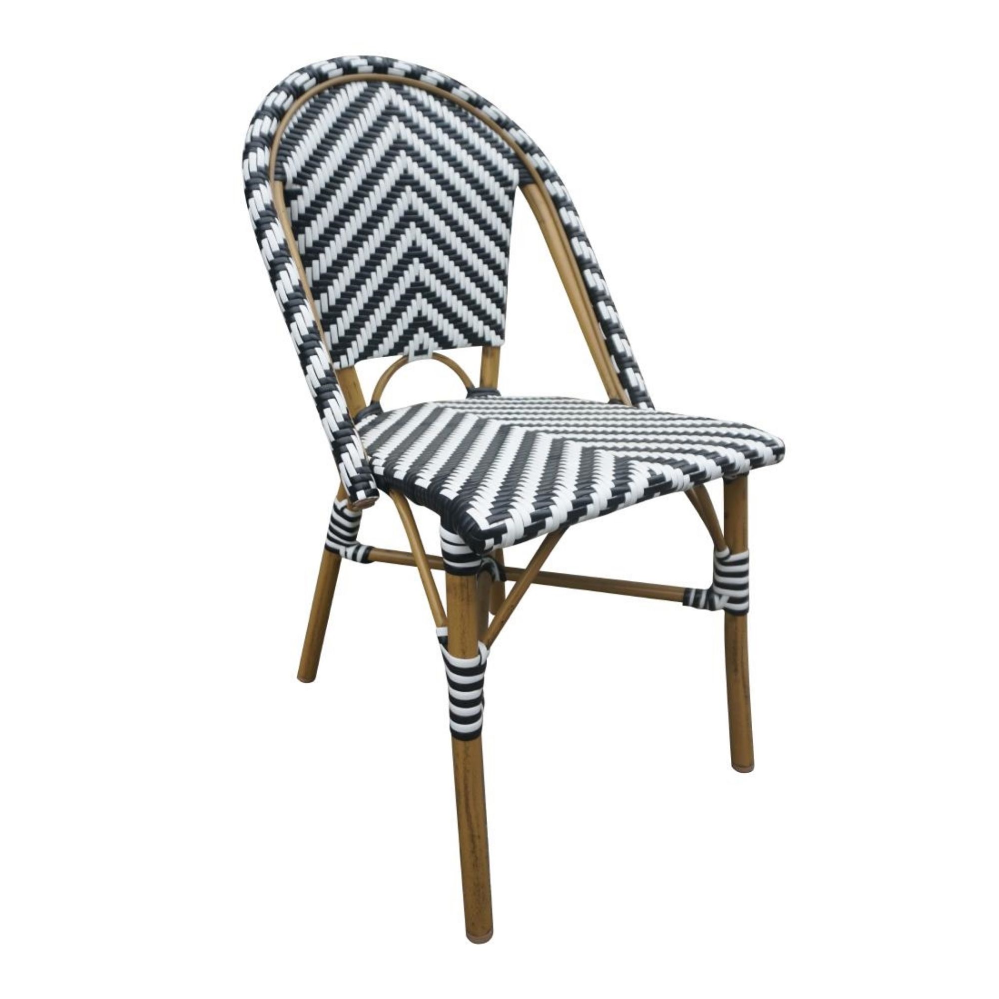 Picture of Bolero Parisian Style Rattan Side Chair Black (Pack of 2)