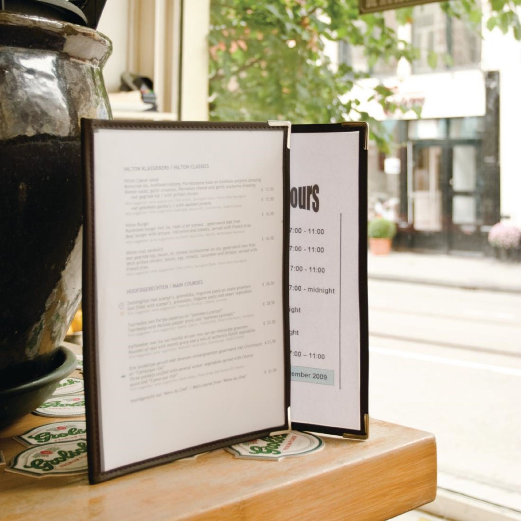 Picture of Securit Crystal Double Sided Menu Cover A4 Triple (3 pack)