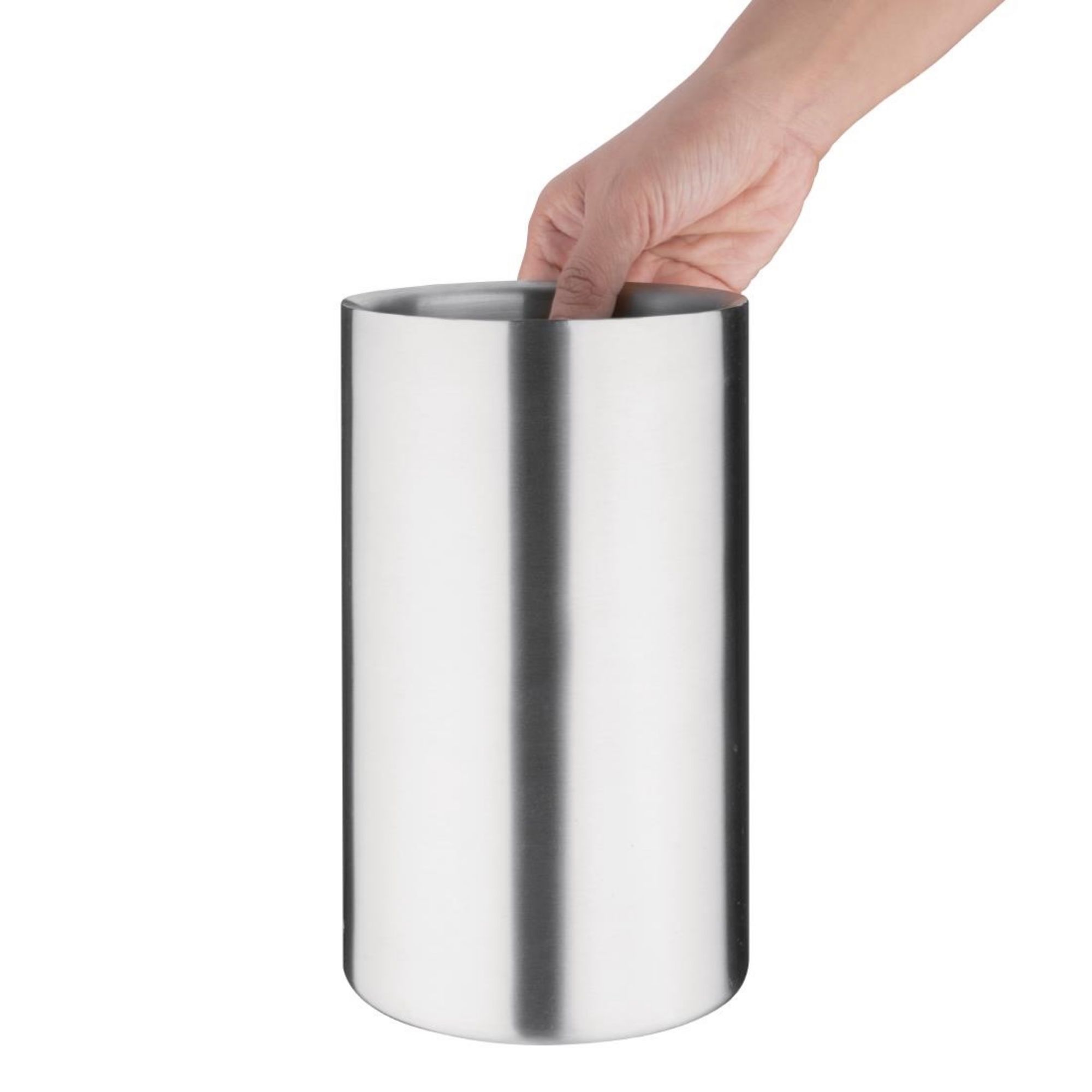 Picture of Olympia Brushed Stainless Steel Wine And Champagne Cooler