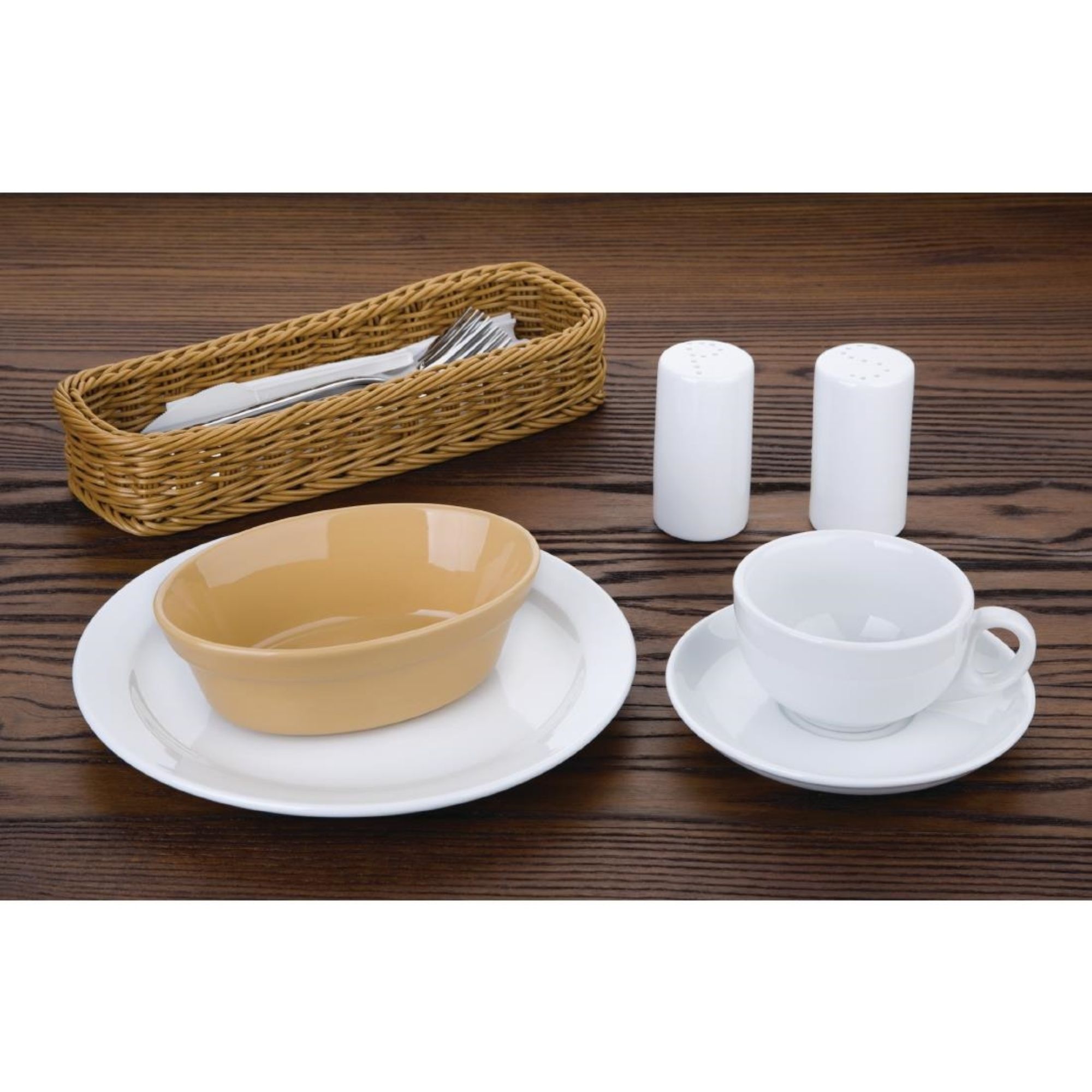 Picture of Olympia Stoneware Oval Pie Bowls 161 x 116mm (Pack of 6)