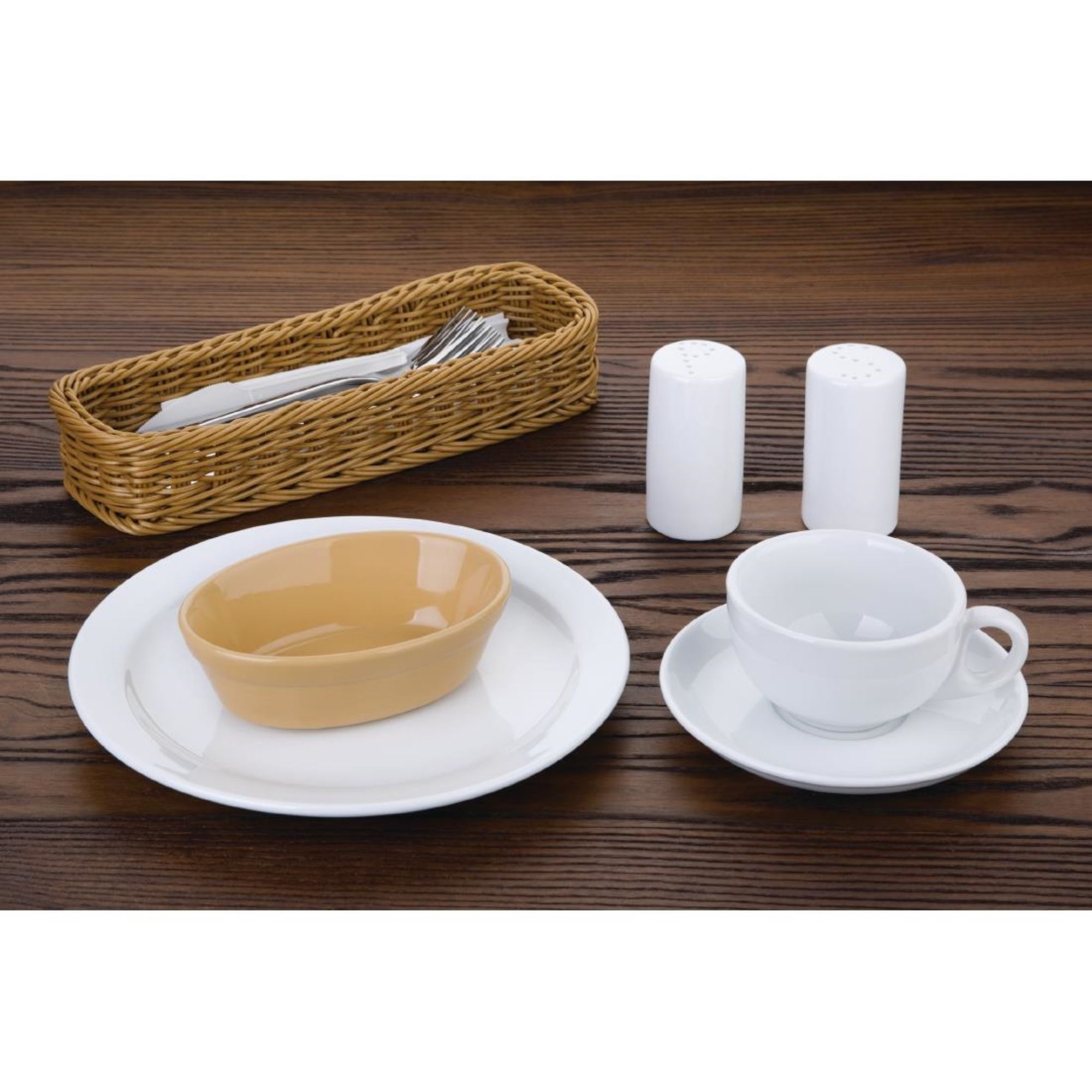 Picture of Olympia Stoneware Oval Pie Bowls 145 x 104mm (Pack of 6)