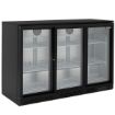 Picture of BLIZZARD Triple Sliding Glass Door Bottle Cooler Black BAR3SL