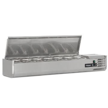 Picture of BLIZZARD 1.5m Hinged 1/4 Gastronorm Prep Top TOP1500-14EN