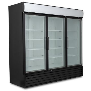 Picture of BLIZZARD 1750L Triple Hinged Glass Door Freezer Display Merchandiser GDF1800