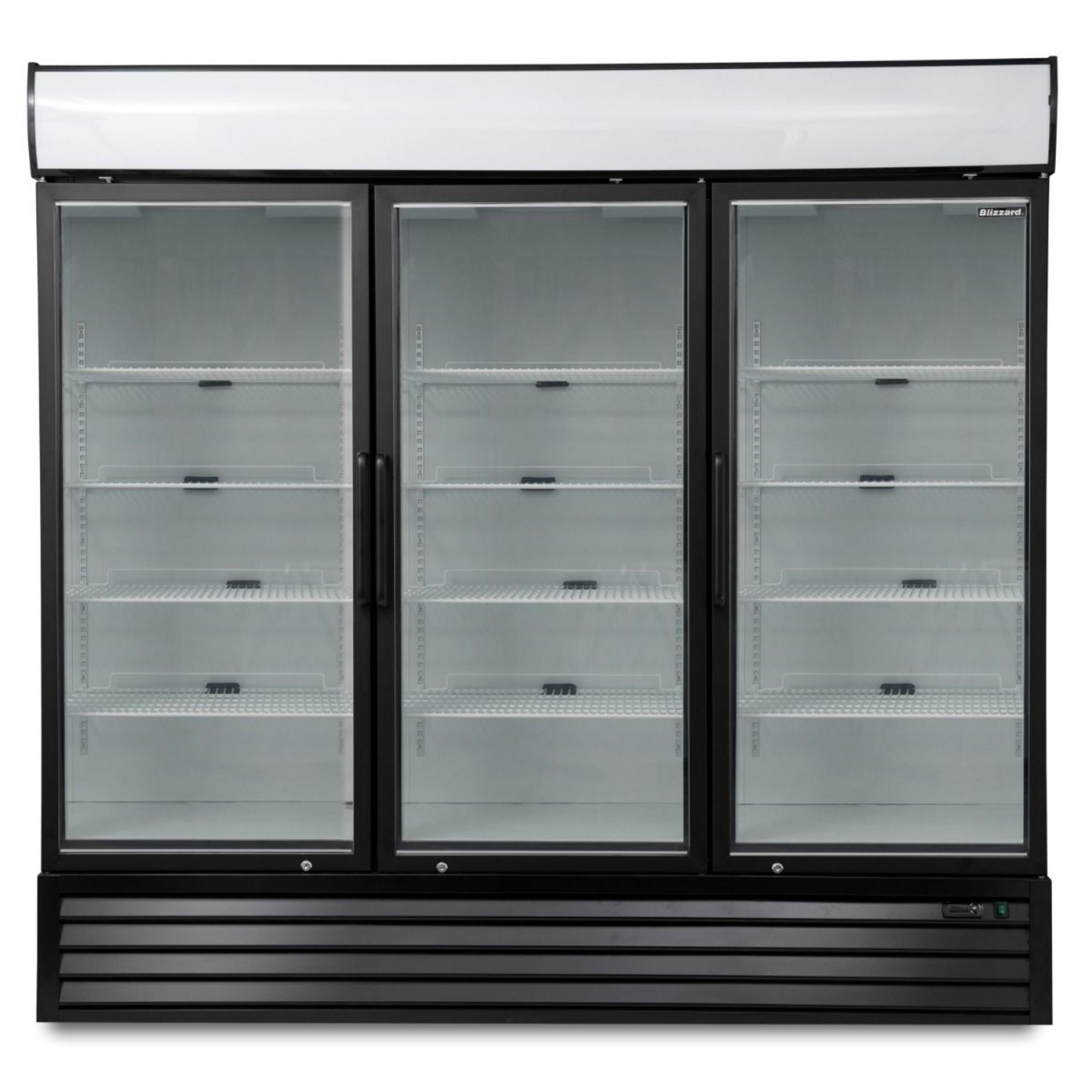 Picture of BLIZZARD 1750L Triple Hinged Glass Door Freezer Display Merchandiser GDF1800