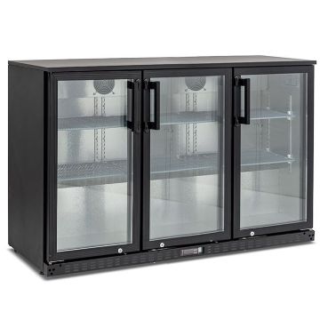 Picture of KOLDBOX Triple Glass Hinged Door Bottle Cooler Black KBC3