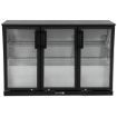Picture of KOLDBOX Triple Glass Hinged Door Bottle Cooler Black KBC3
