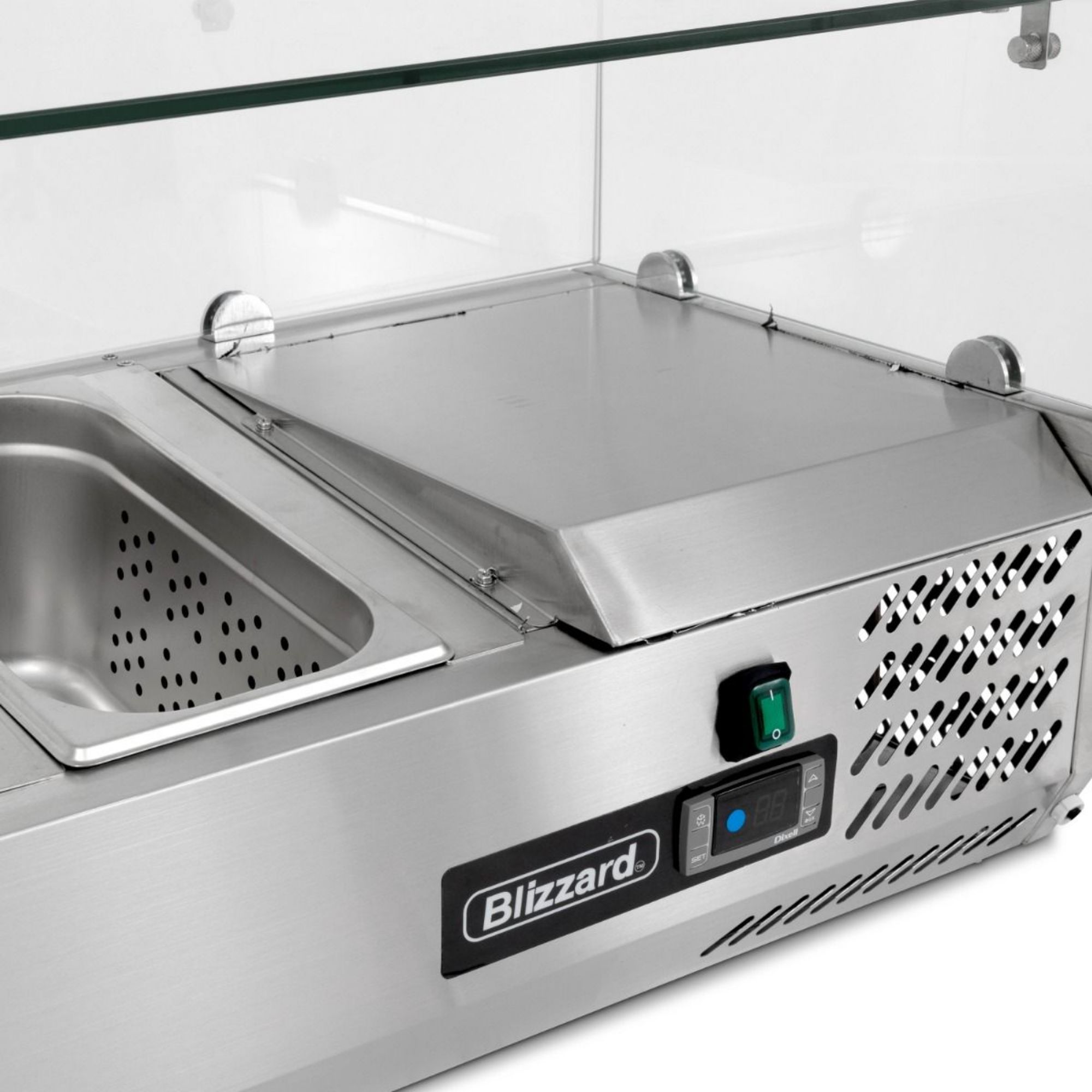 Picture of BLIZZARD 2m 1/3 Gastronorm Prep Top with Glass Cover TOP2000CR