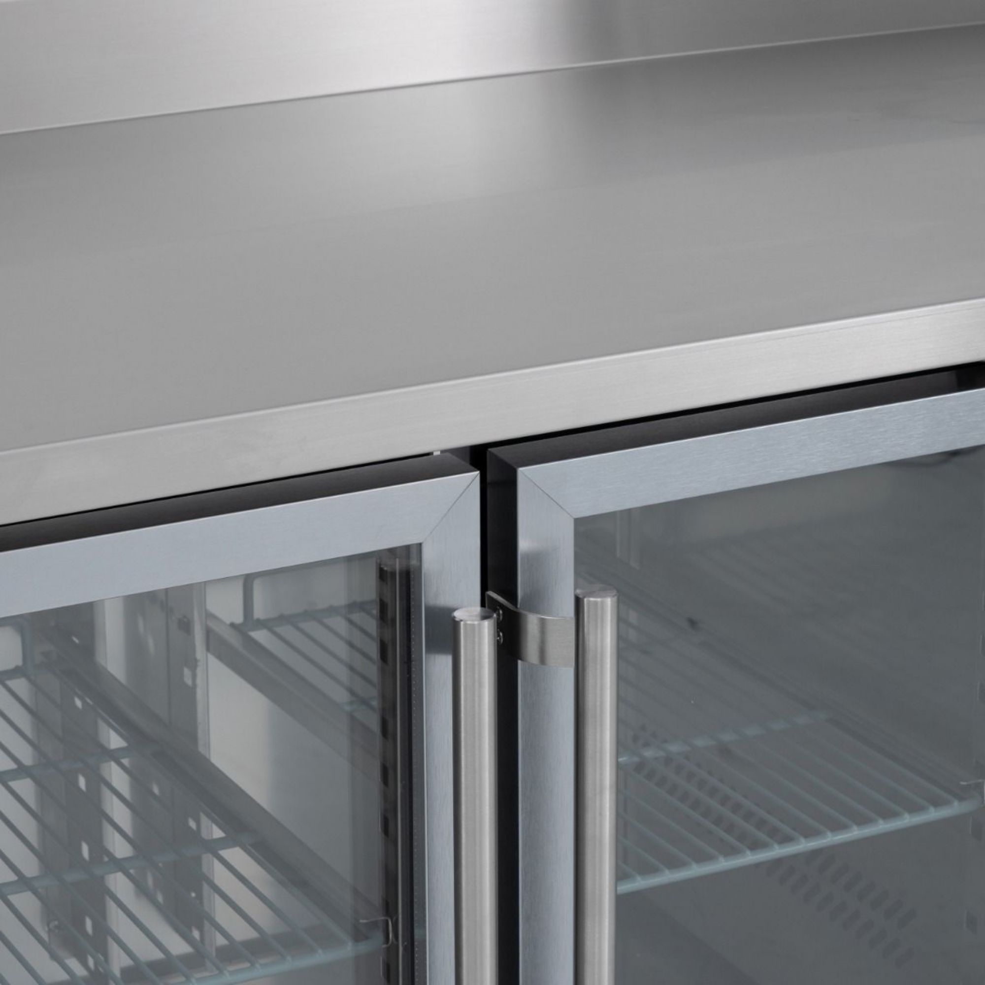 Picture of BLIZZARD 553L Four Glass Door Counter Refrigerator With Upstand HBC4CR