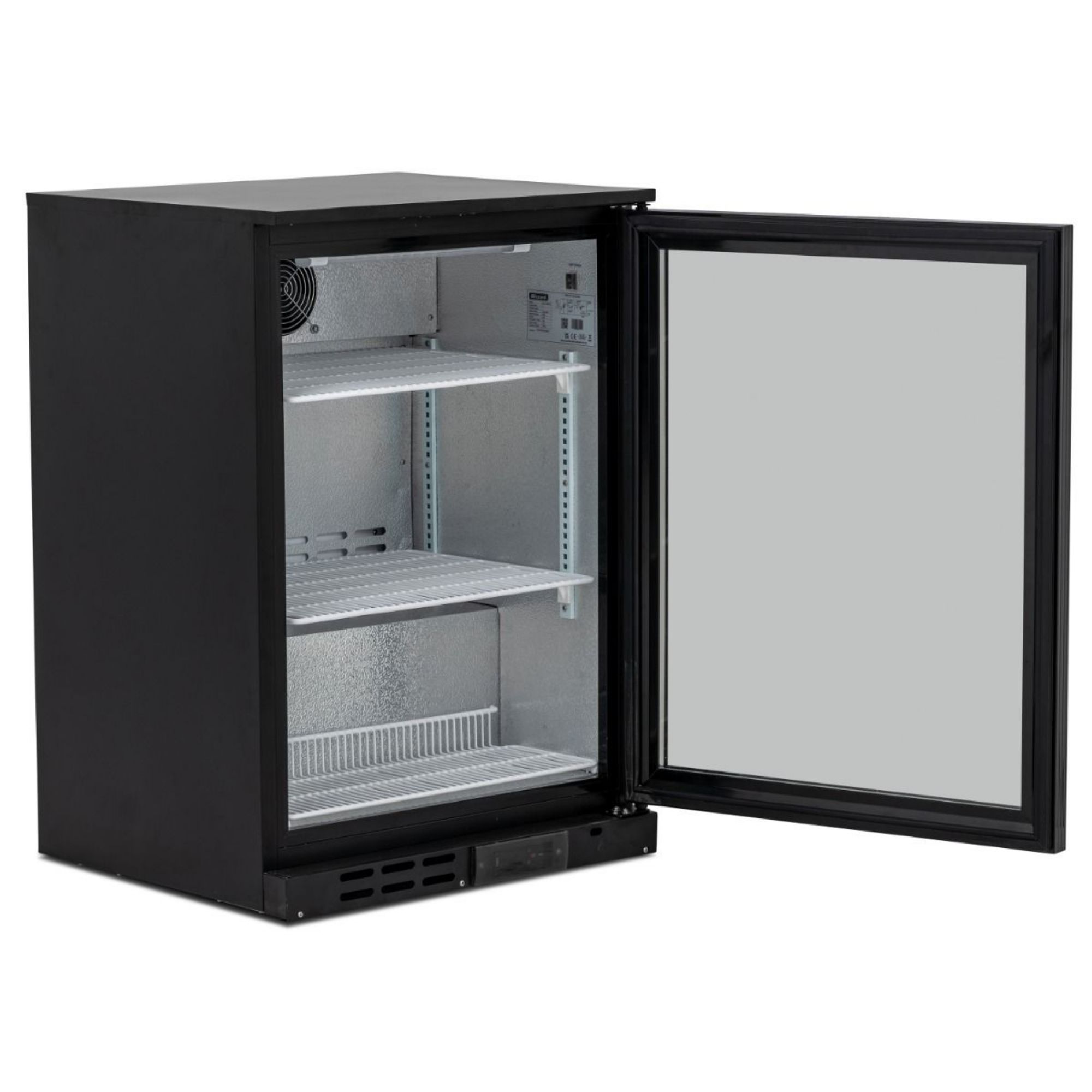 Picture of BLIZZARD Low Height Single Glass Door Bottle Cooler Black LOWBAR1