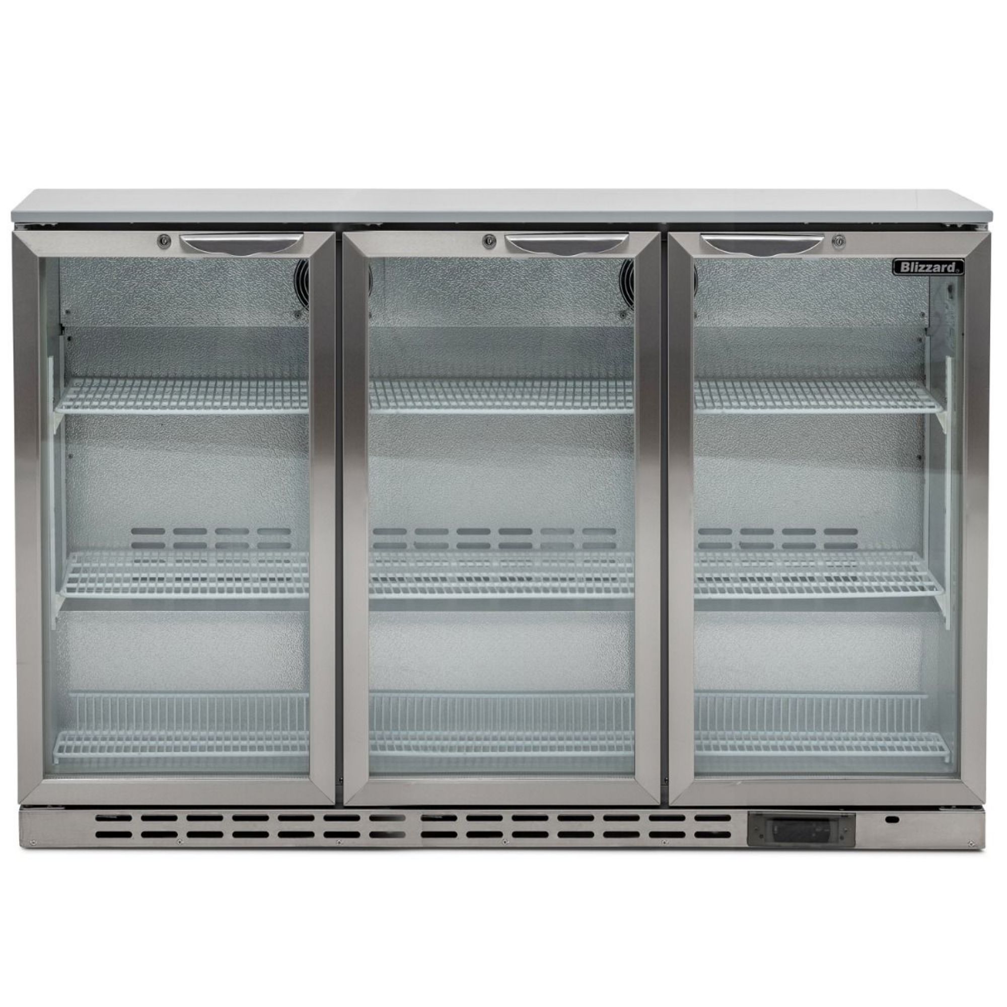 Picture of BLIZZARD Triple Hinged Glass Door Bottle Cooler Stainless Steel BAR3SS