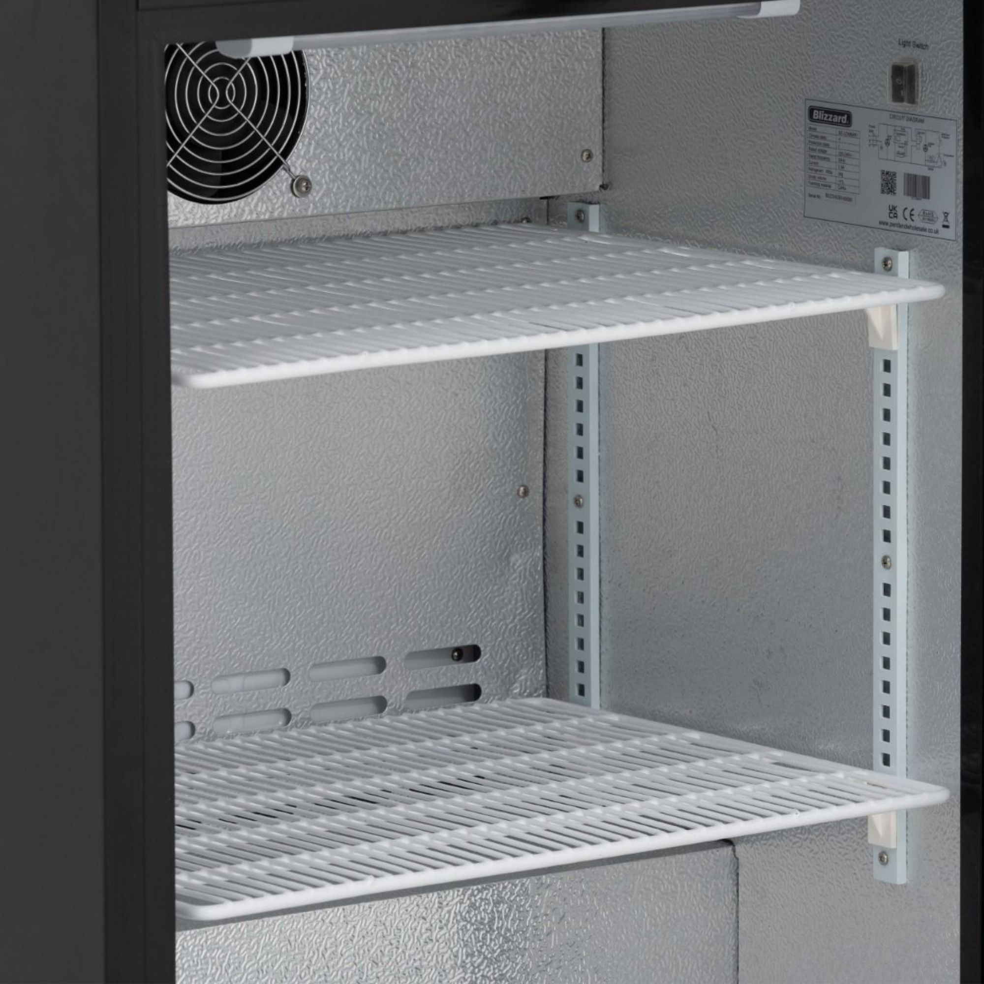 Picture of BLIZZARD Low Height Single Glass Door Bottle Cooler Black LOWBAR1