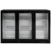 Picture of BLIZZARD Triple Hinged Glass Door Bottle Cooler Black BAR3
