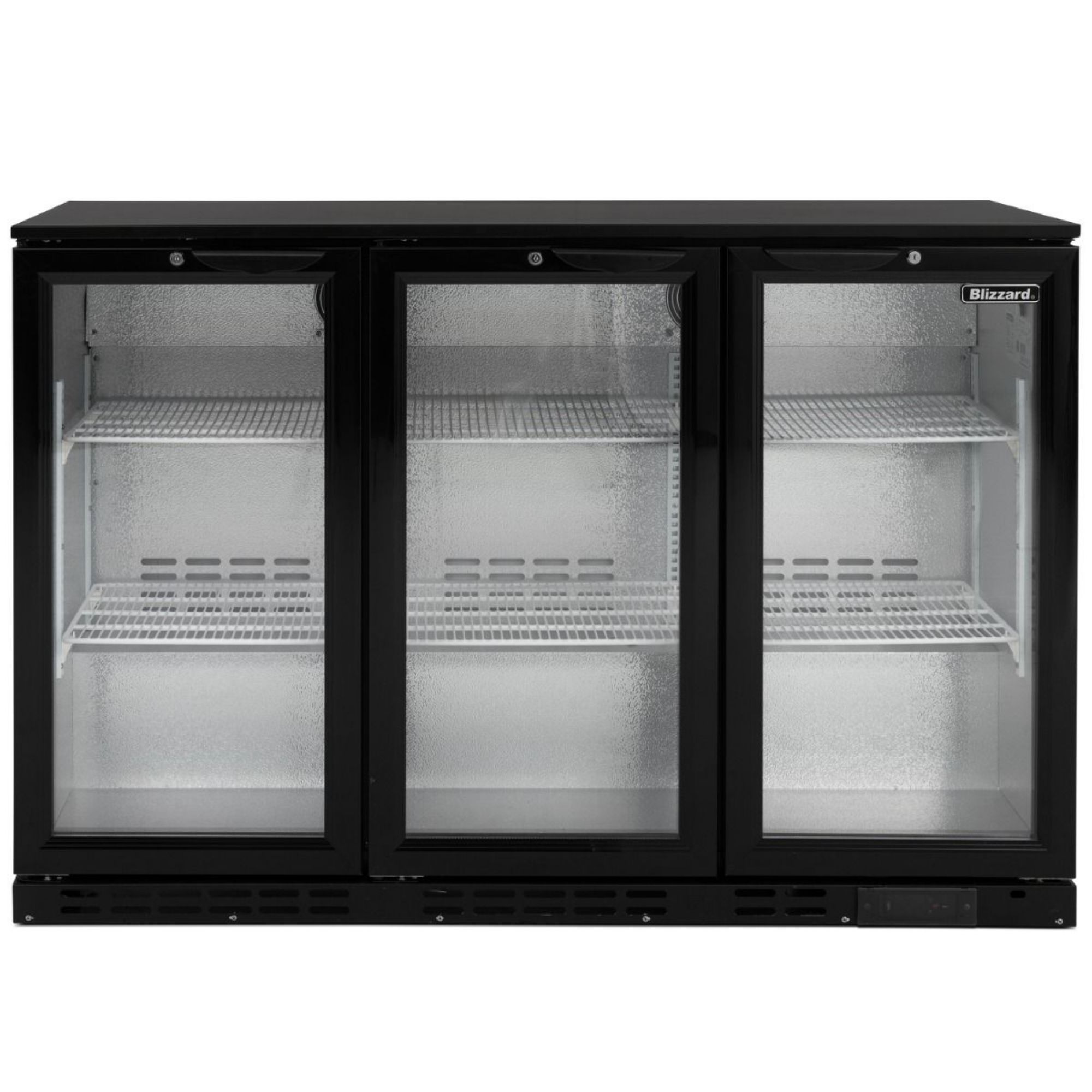 Picture of BLIZZARD Triple Hinged Glass Door Bottle Cooler Black BAR3