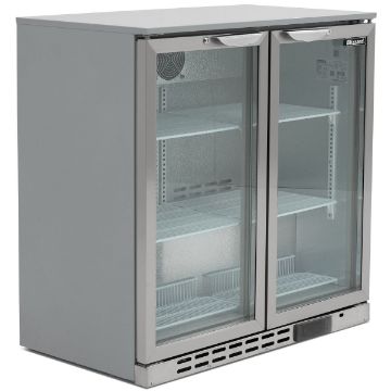 Picture of BLIZZARD Double Hinged Glass Door Bottle Cooler Stainless Steel BAR2SS